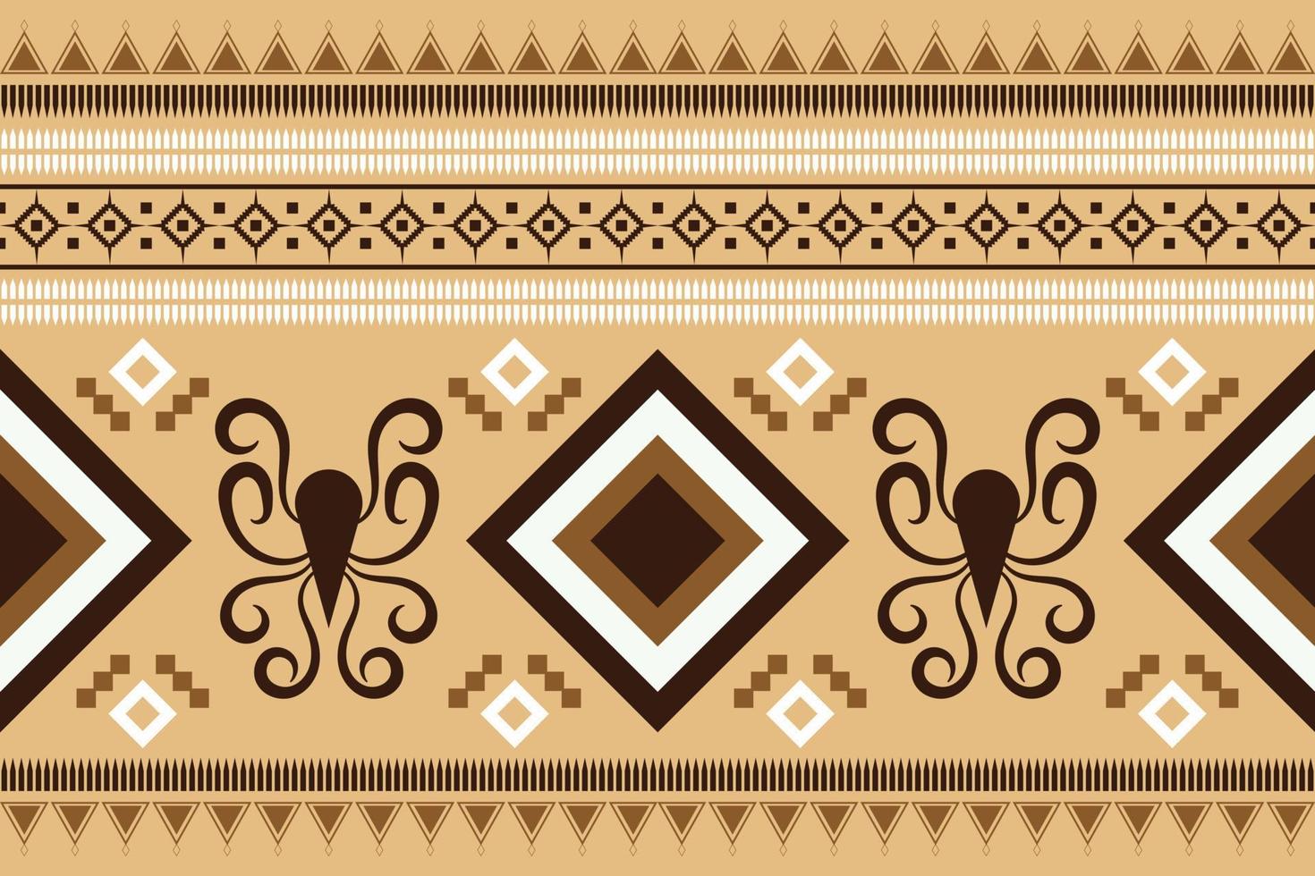 Ethnic fabric pattern geometric style. Sarong Aztec Ethnic oriental pattern traditional orange background. Abstract,vector,illustration. use for texture,clothing,wrapping,decoration,carpet. vector