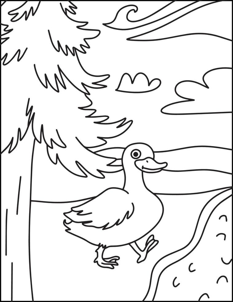 Printable Farm Animal Coloring Pages For Kids vector