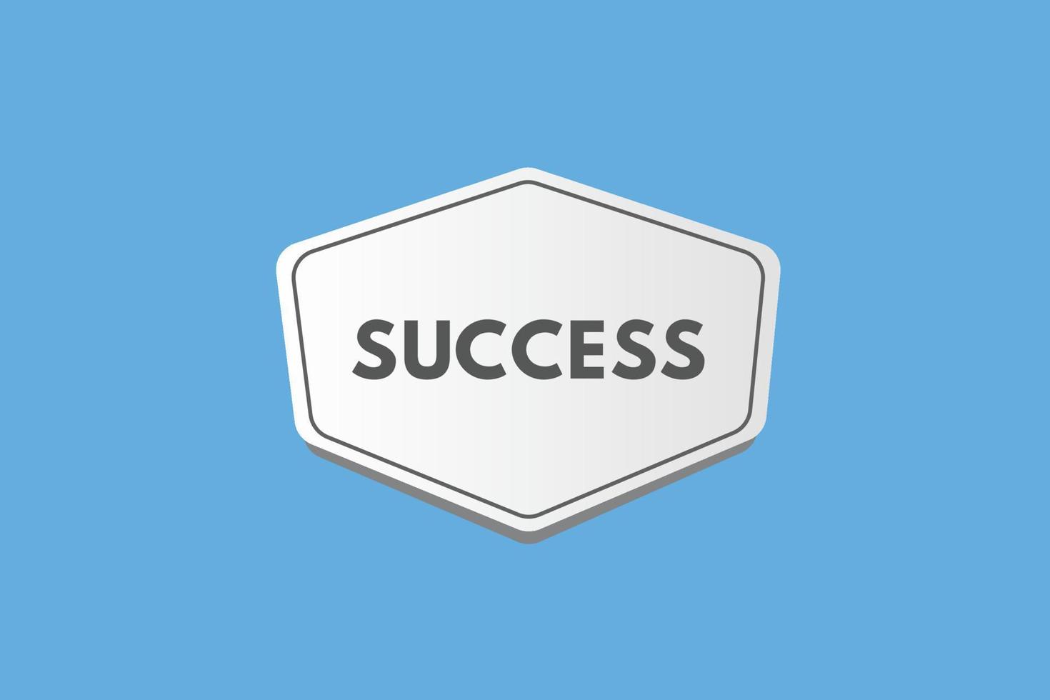 success text Button. success Sign Icon Label Sticker Web Buttons vector