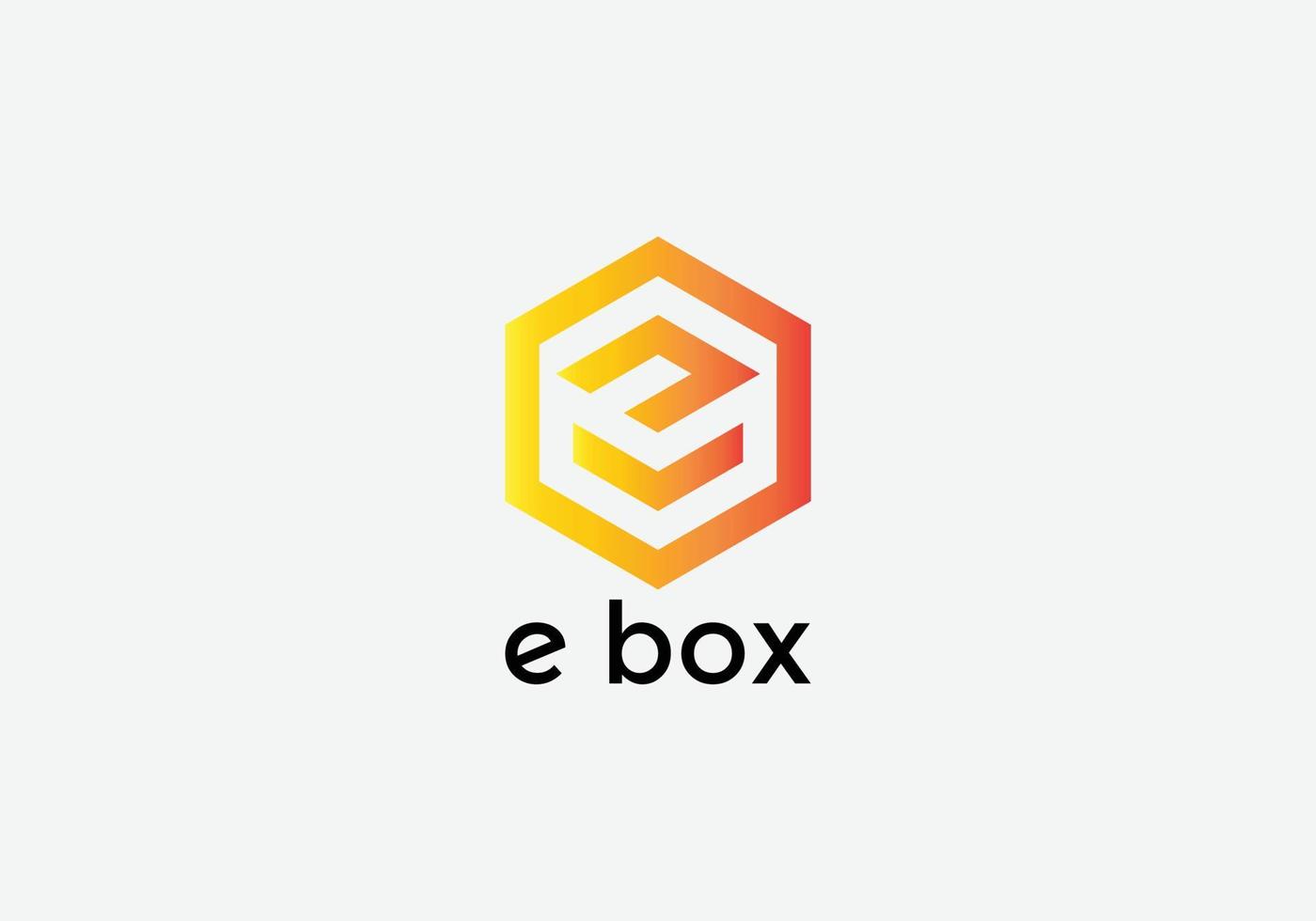 Abstract E letter modern initial lettermarks logo design vector