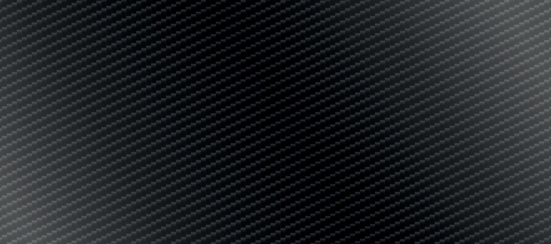 Panoramic dark carbon fiber texture with highlights - Vector