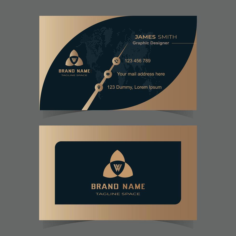 Simple corporate business card design template vector