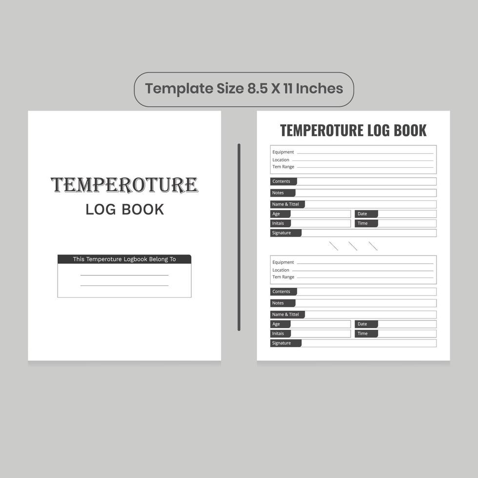 Temperature Logbook and KDP Interior vector