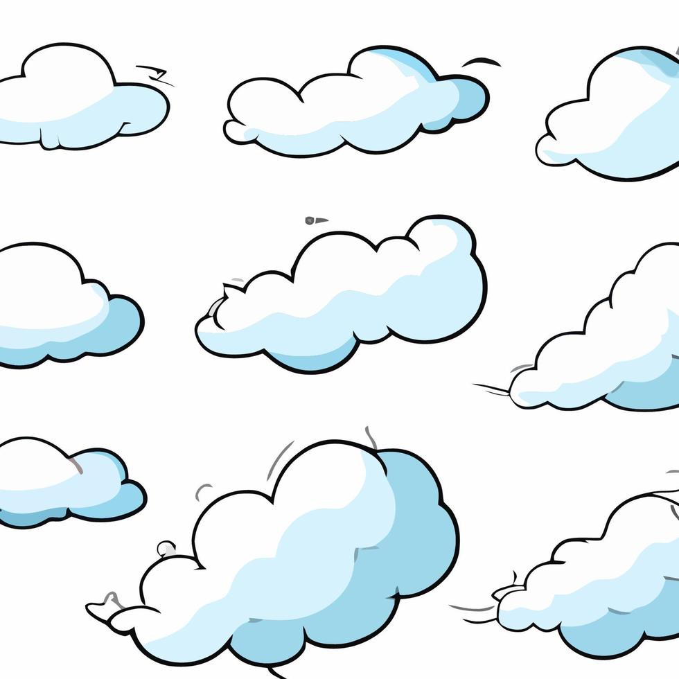 vector clouds collection cloud set icon