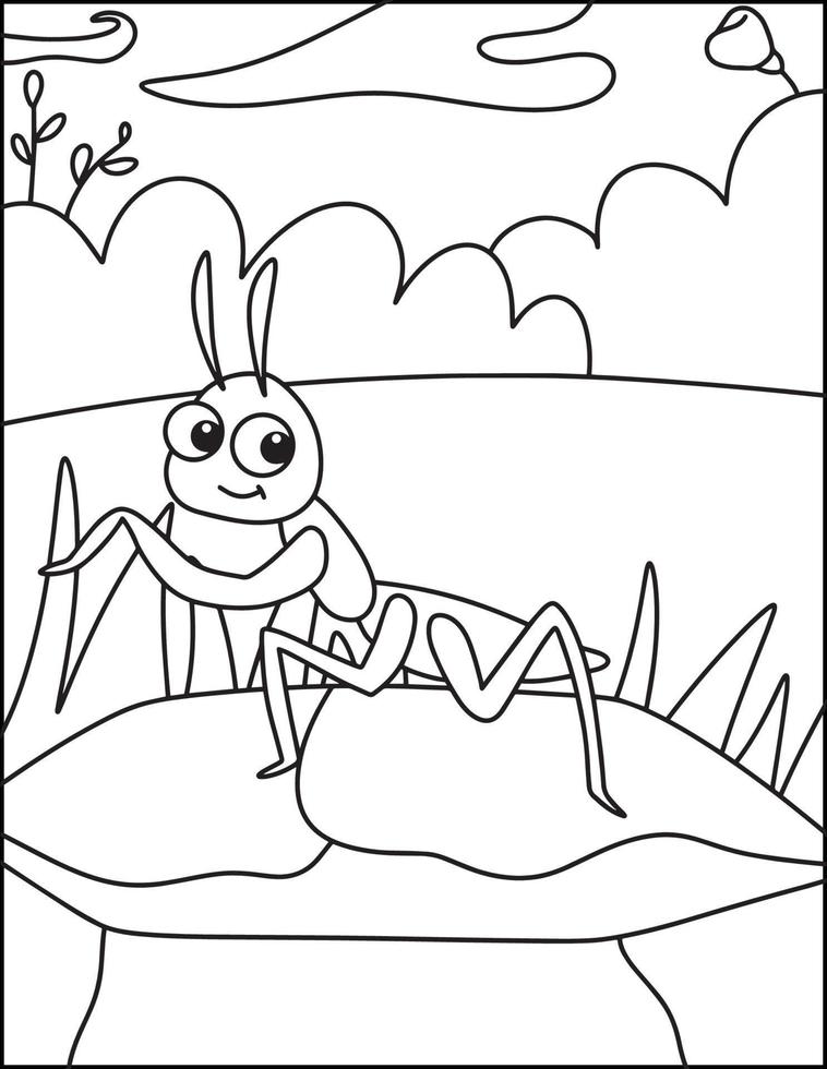 Cute Insects Coloring Pages For Kids 19466251 Vector Art at Vecteezy