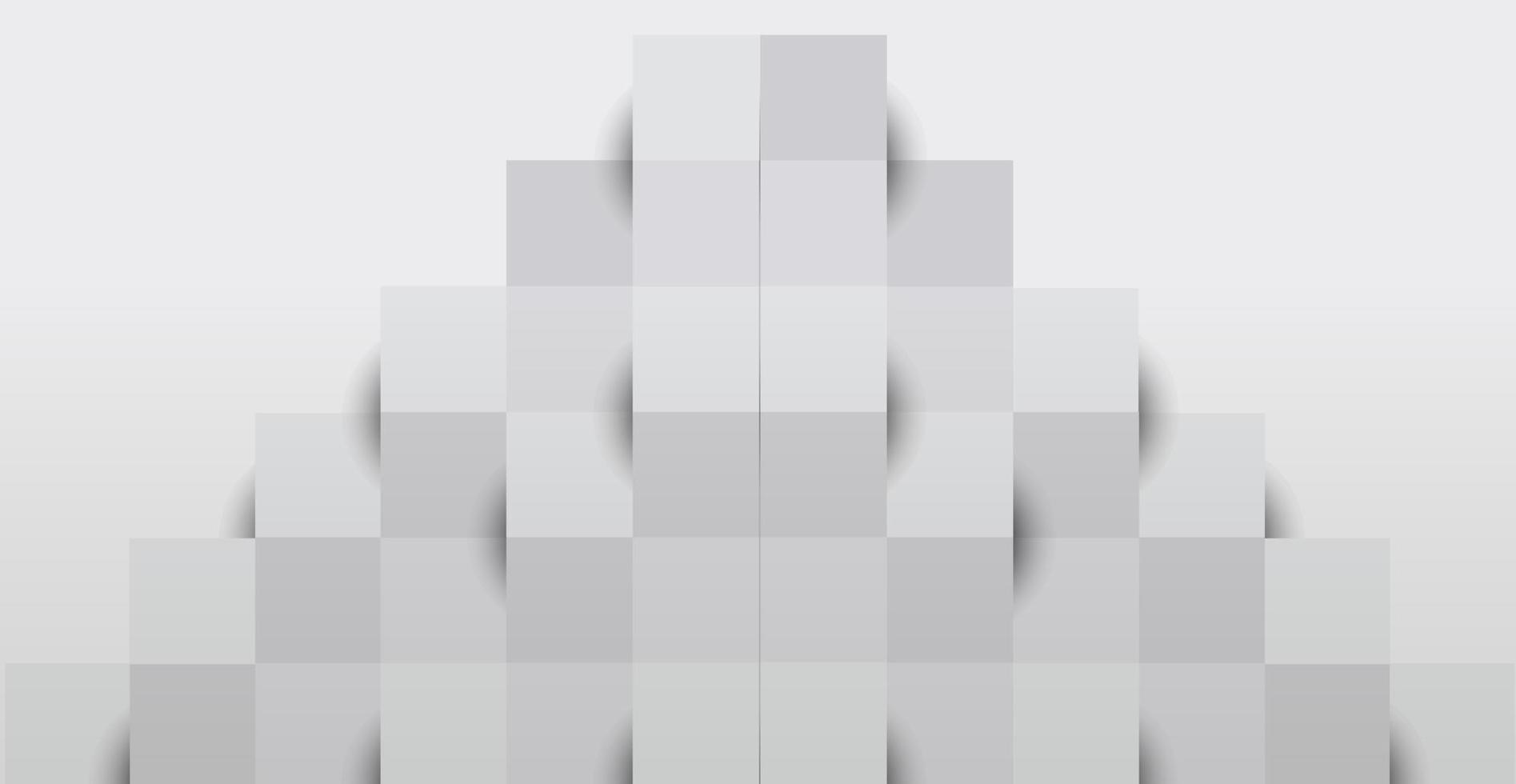 Abstract 3d background from convex squares. Template design for banner, poster, flyer, cover, brochure. vector