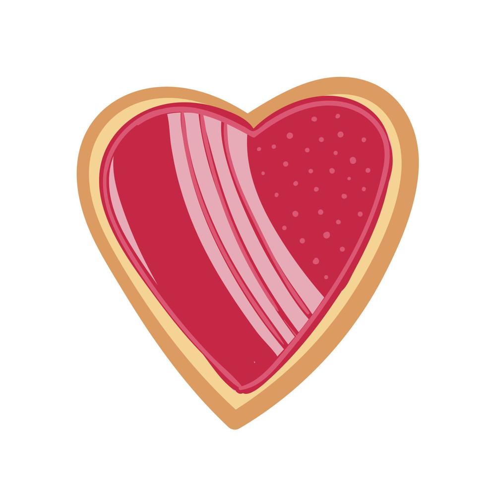 galletas para el día de san valentín, objetos decorativos para el día de la madre, día de los enamorados, día de la mujer y san valentín. estilo de dibujos animados, ilustración vectorial. vector