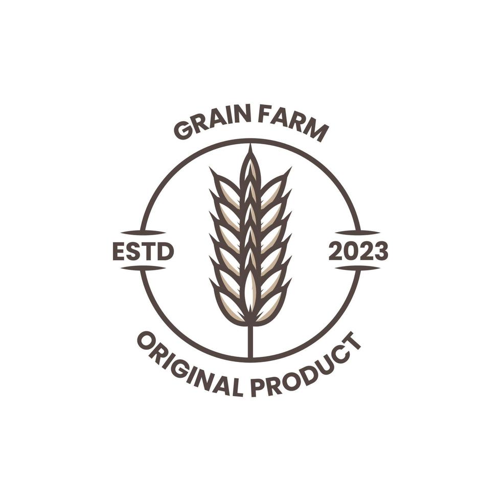 diseño de plantilla de industria de logotipo de grano o trigo vector