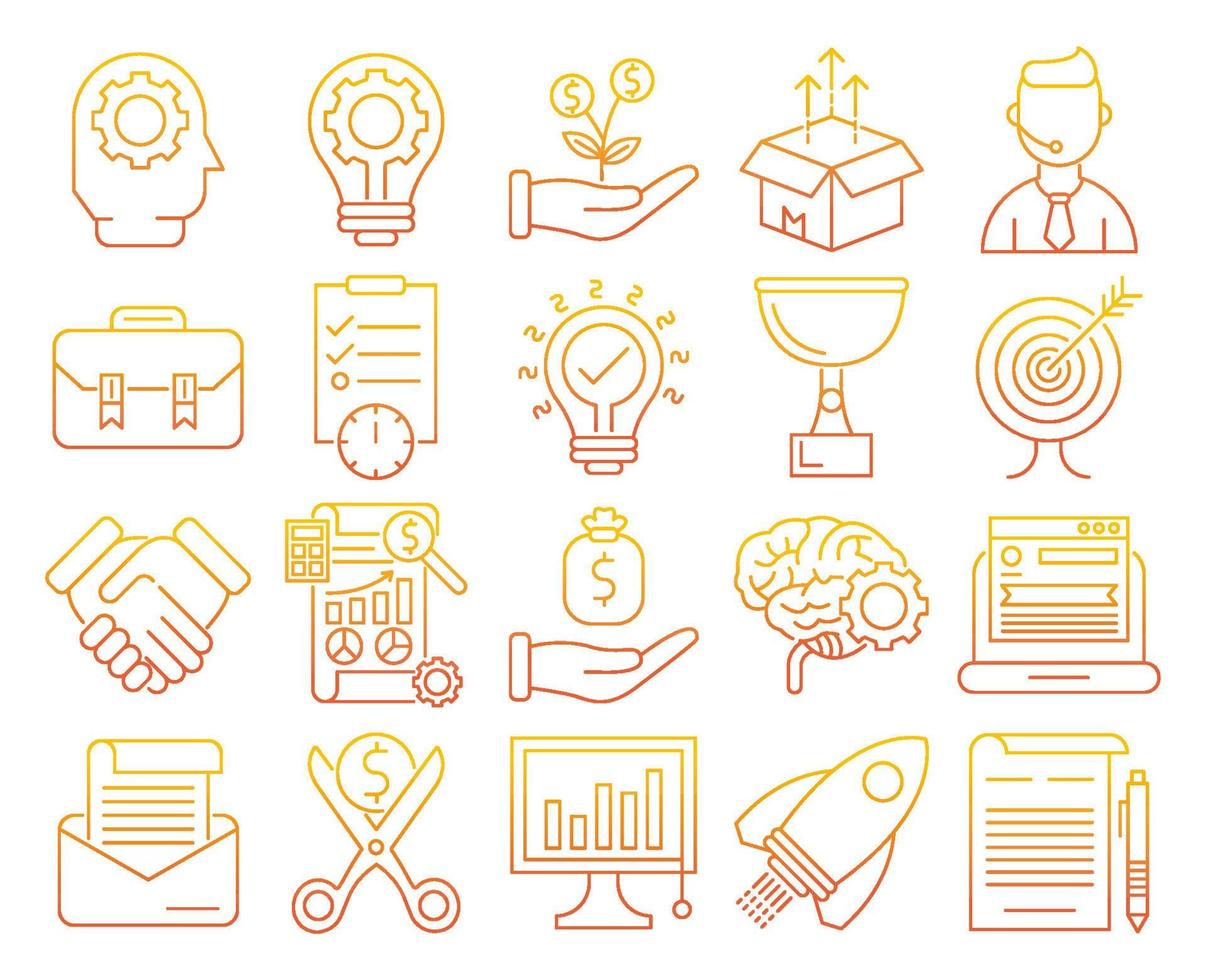 Development and startup icons, suitable for a wide range of digital creative projects. vector