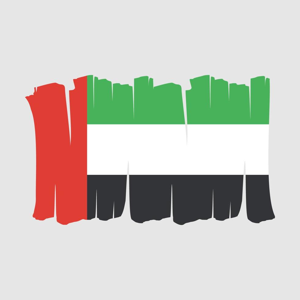 cepillo de la bandera de los emiratos árabes unidos vector