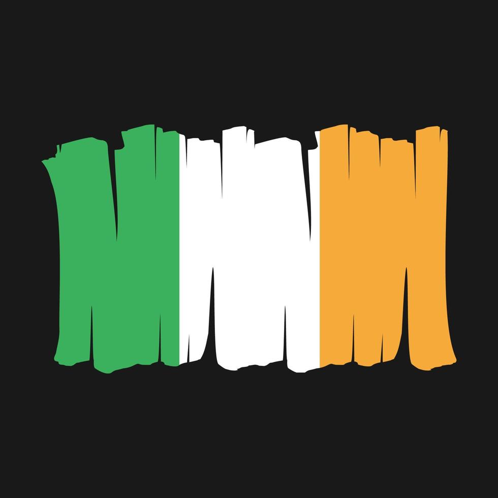 Ireland Flag Brush vector