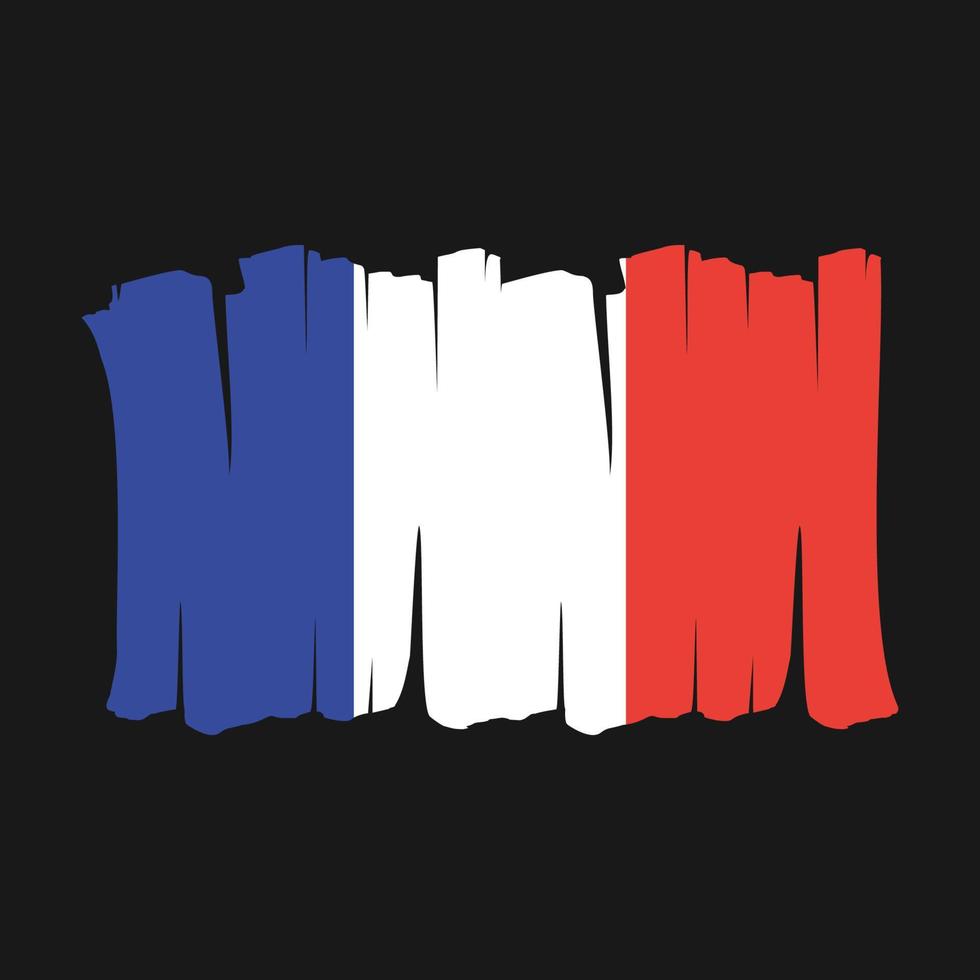 France Flag Brush vector