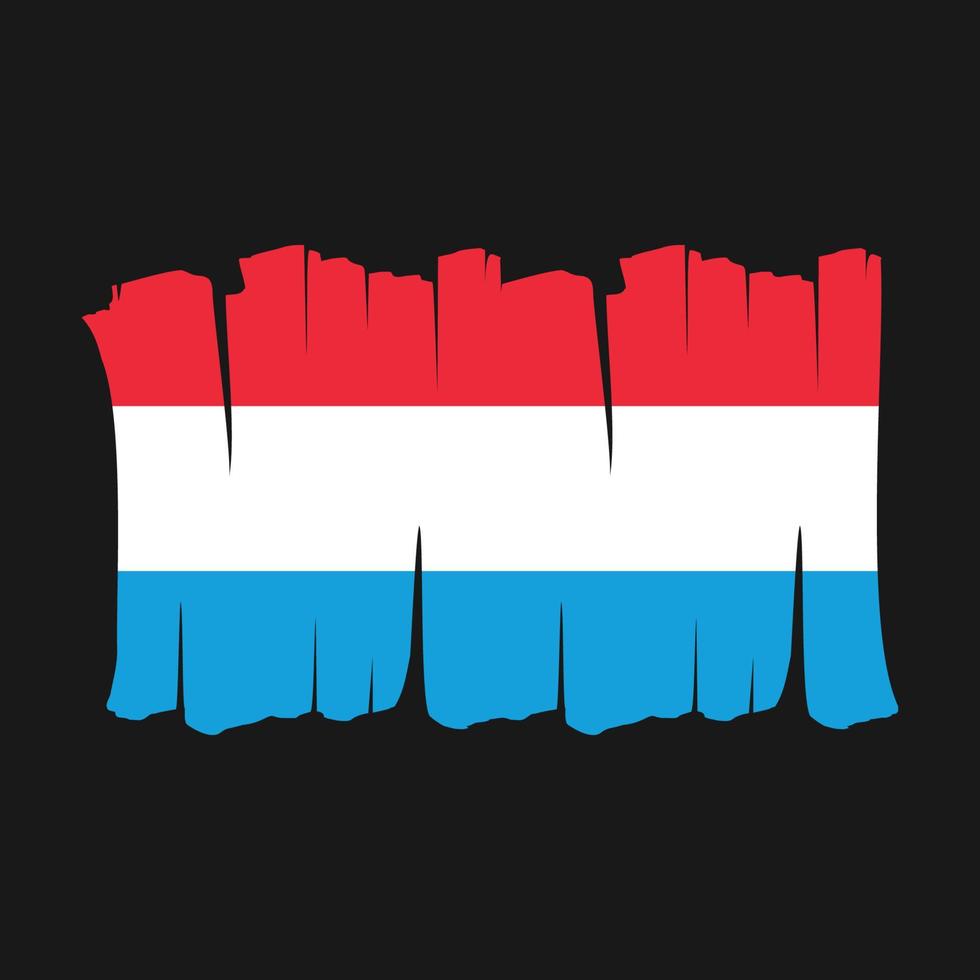 Luxembourg Flag Brush vector