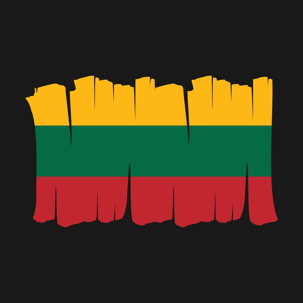 Lithuania Flag Brush vector