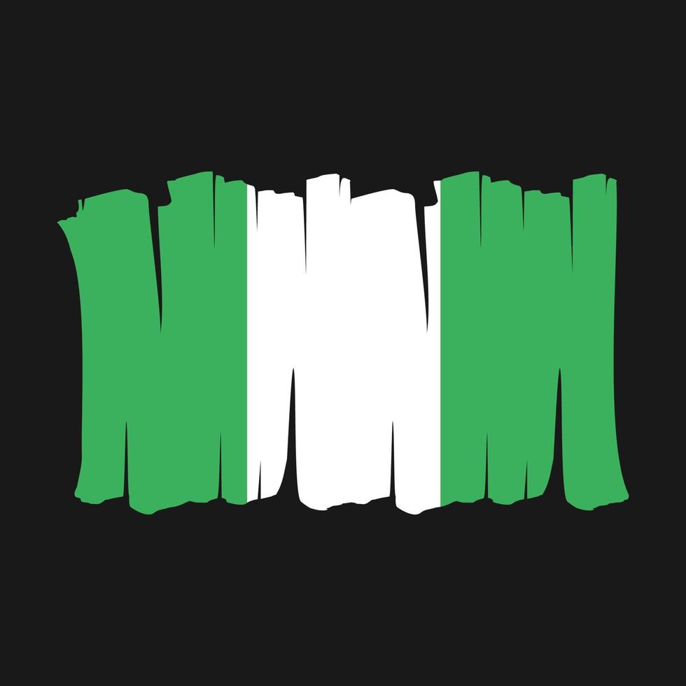 Nigeria Flag Brush vector