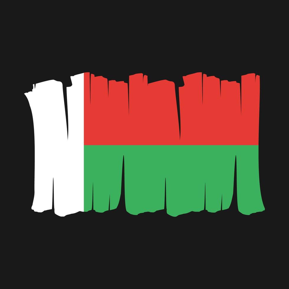 Madagascar Flag Brush vector