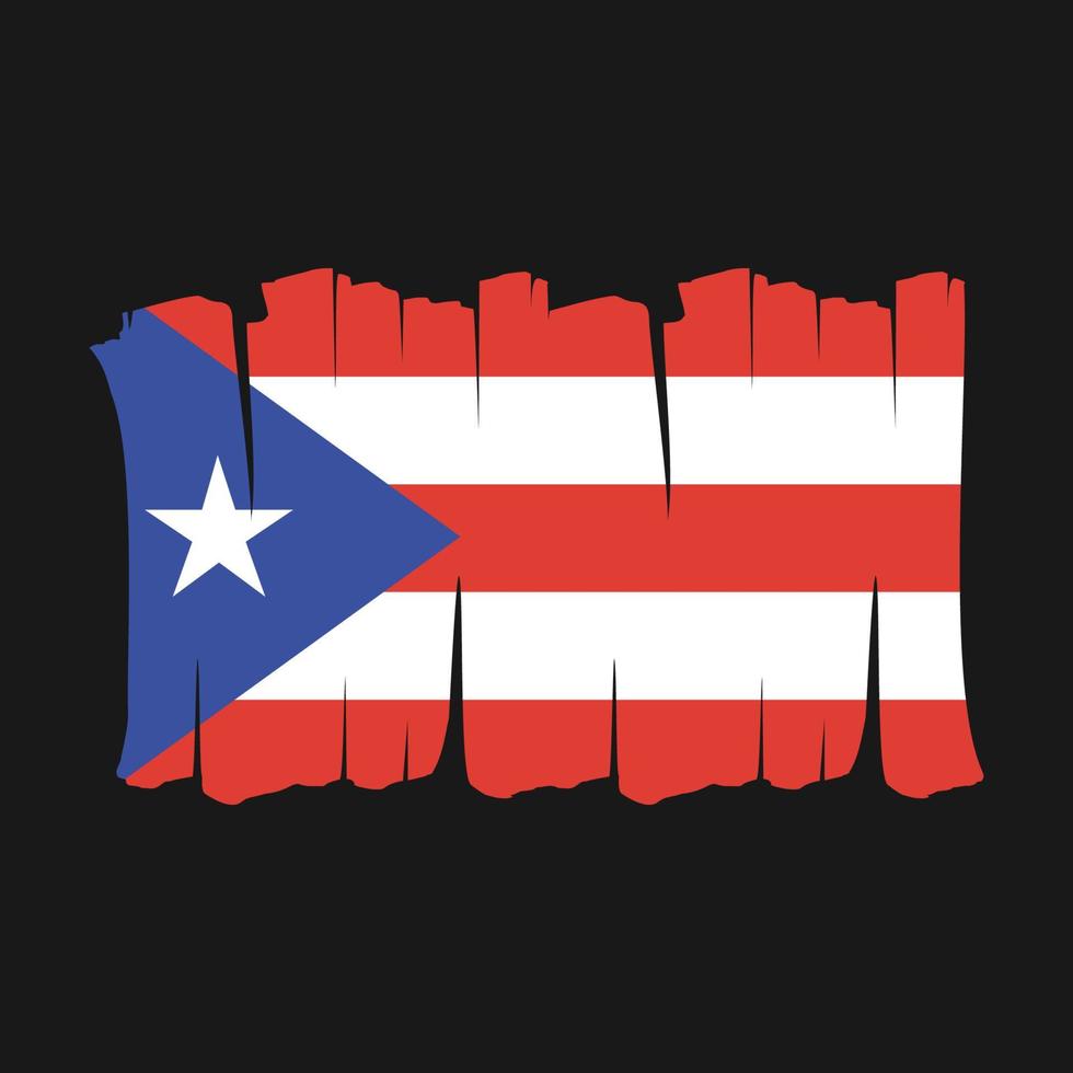 Puerto Rico Flag Brush vector