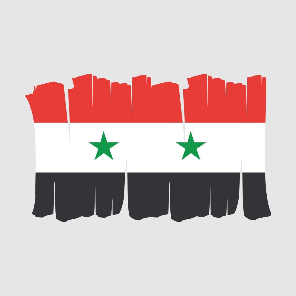 Syria Flag Brush vector