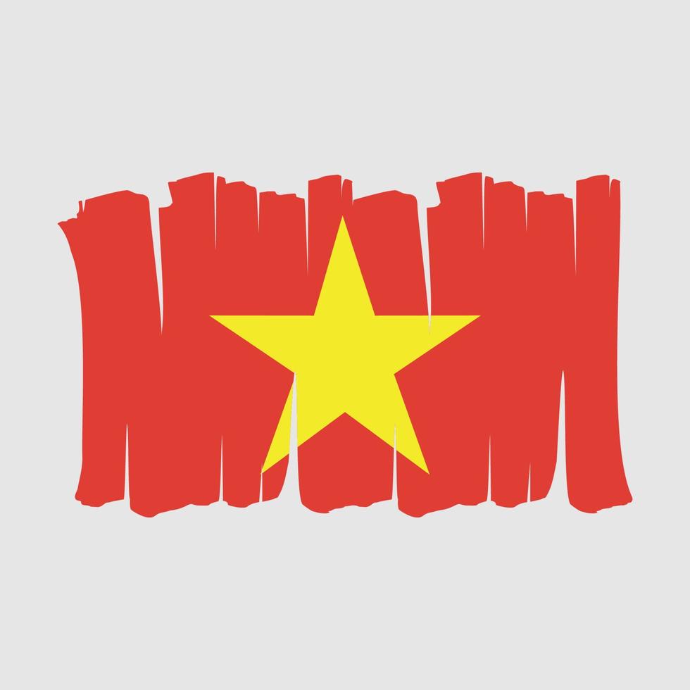 Vietnam Flag Brush vector