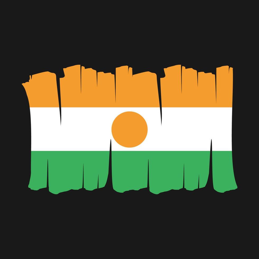 Niger Flag Brush vector