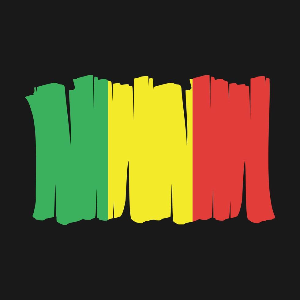 Mali Flag Brush vector