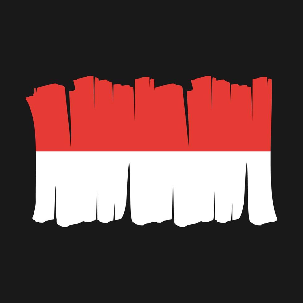 Indonesia Flag Brush vector