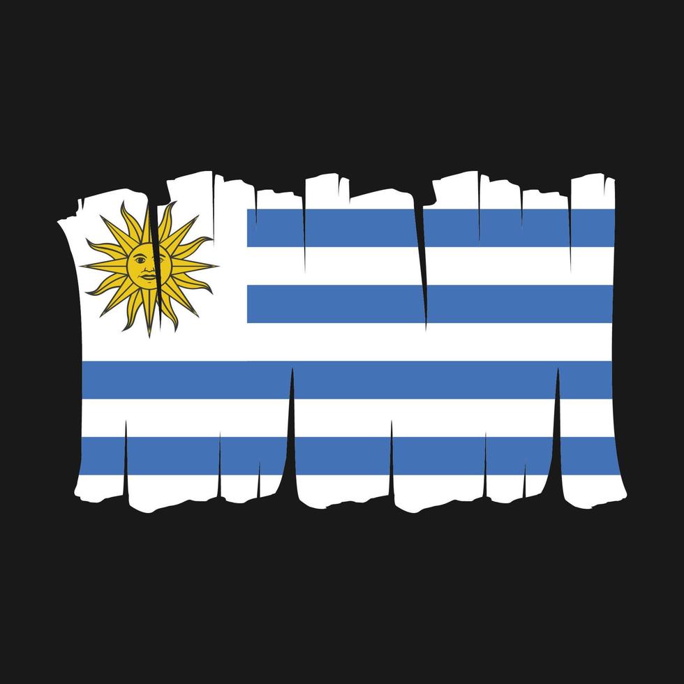 cepillo de bandera de uruguay vector