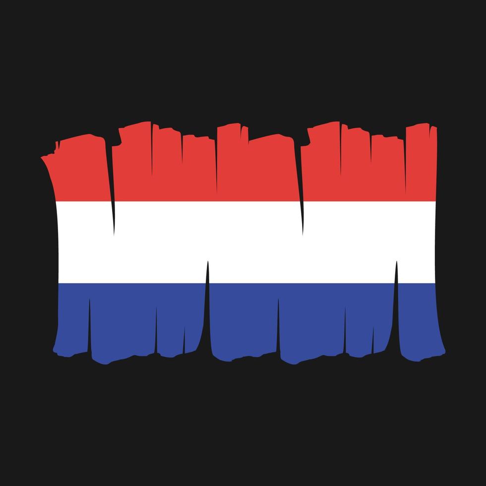 Netherlands Flag Brush vector
