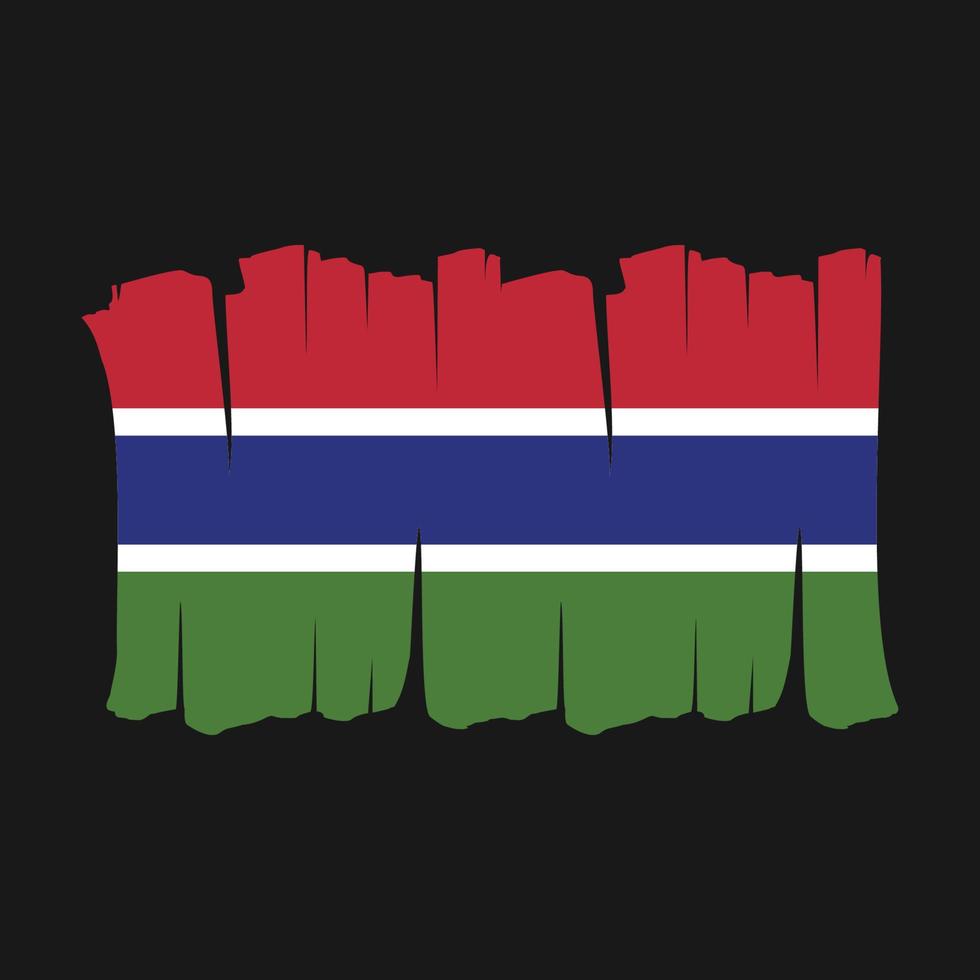 Gambia Flag Brush vector