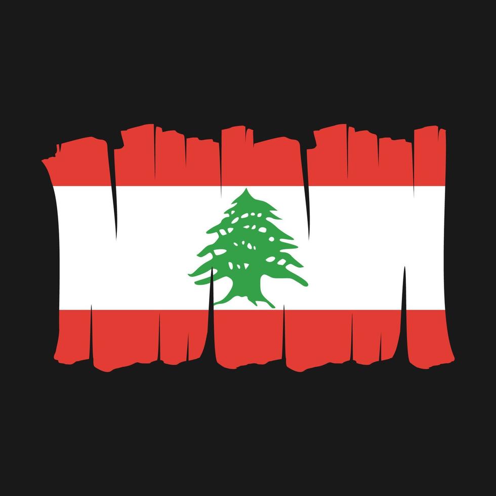 Lebanon Flag Brush vector