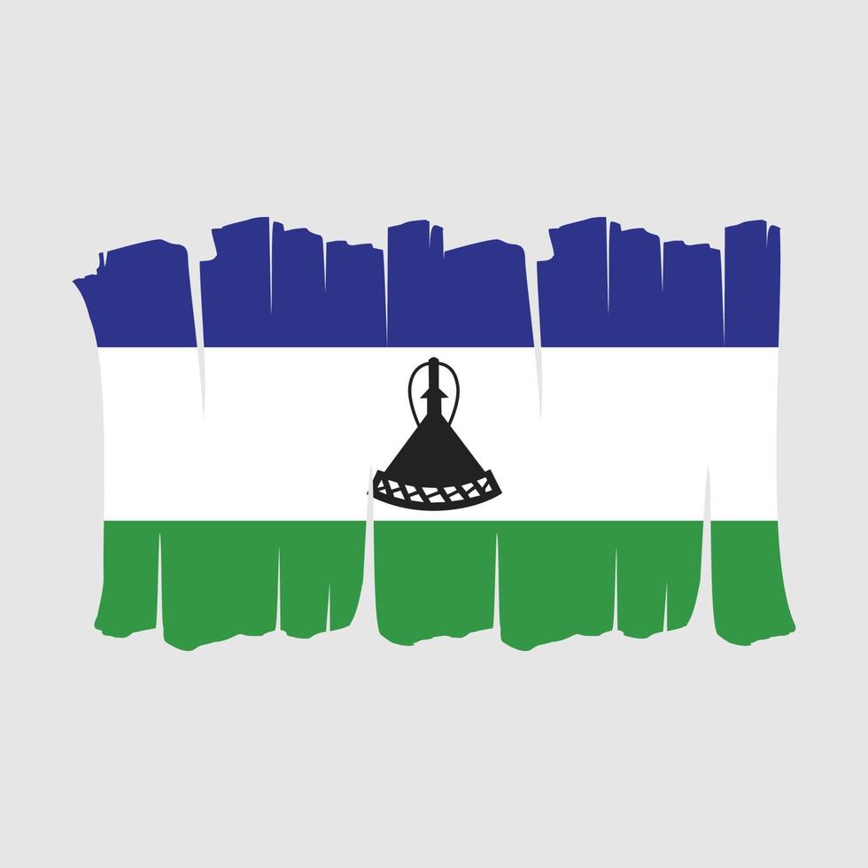 Lesotho Flag Brush vector