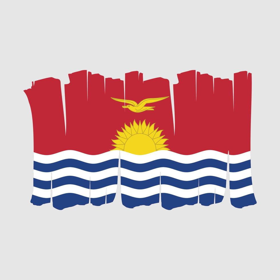 cepillo de bandera de kiribati vector