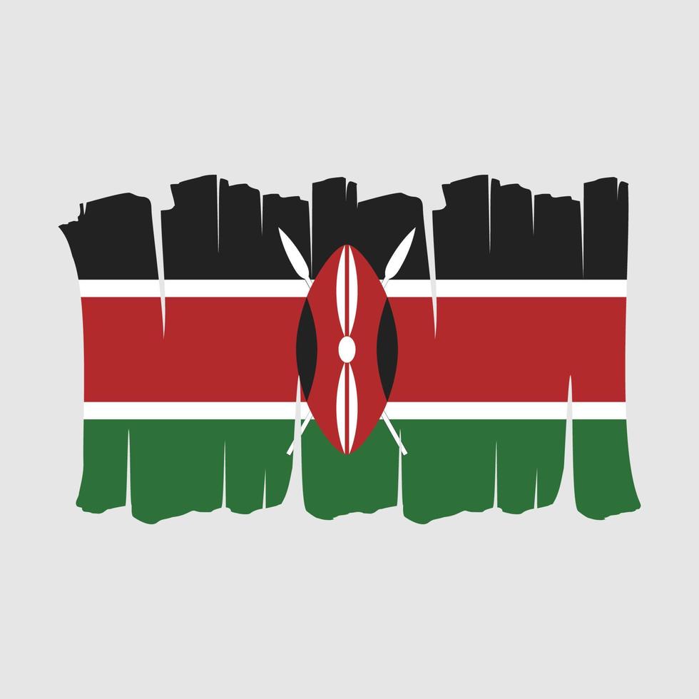 Kenya Flag Brush vector