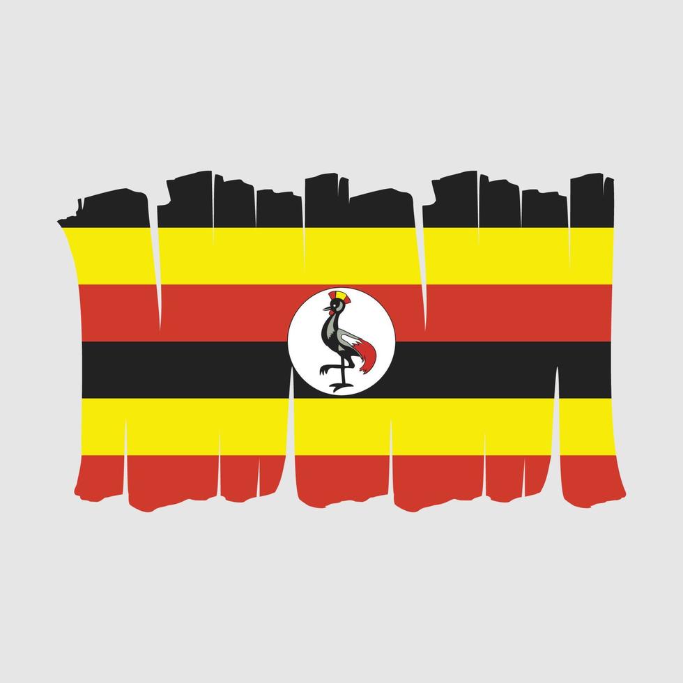 Uganda Flag Brush vector