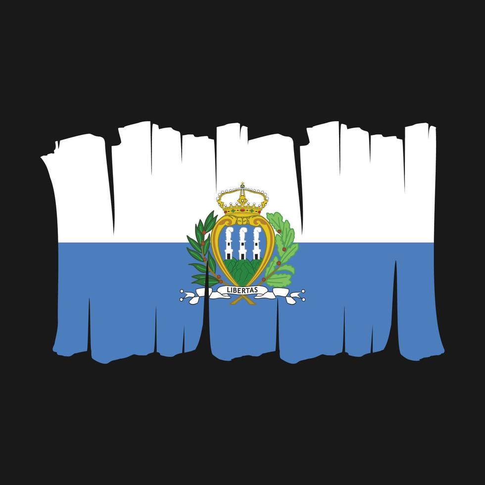 San Marino Flag Brush vector