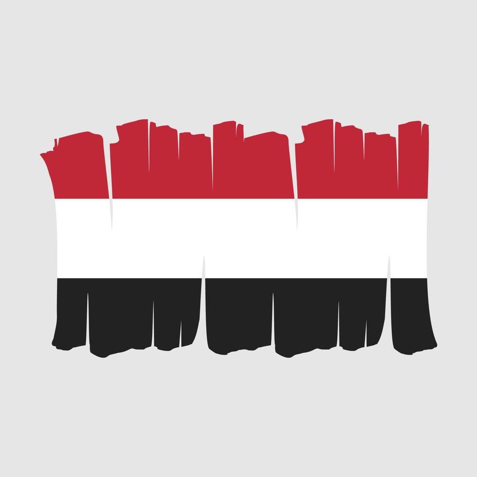 Yemen Flag Brush vector