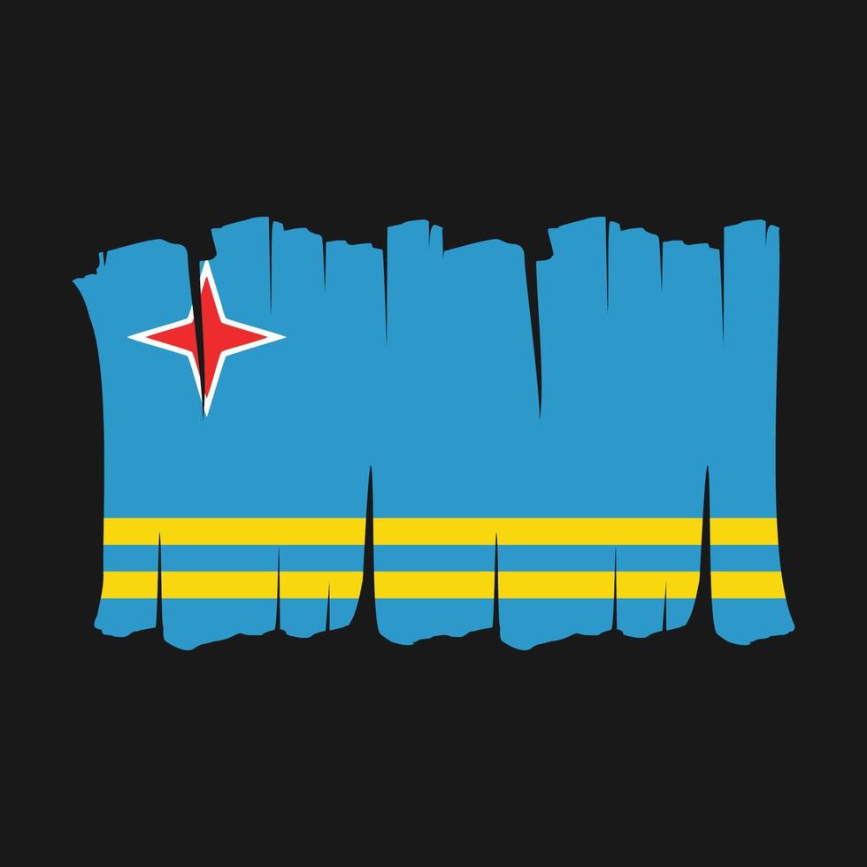 Aruba Flag Brush vector
