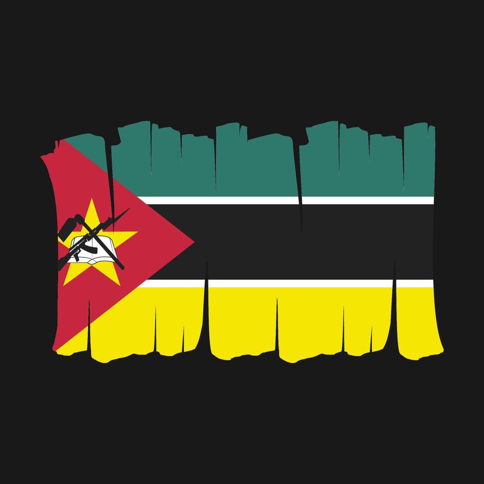 Mozambique Flag Brush vector