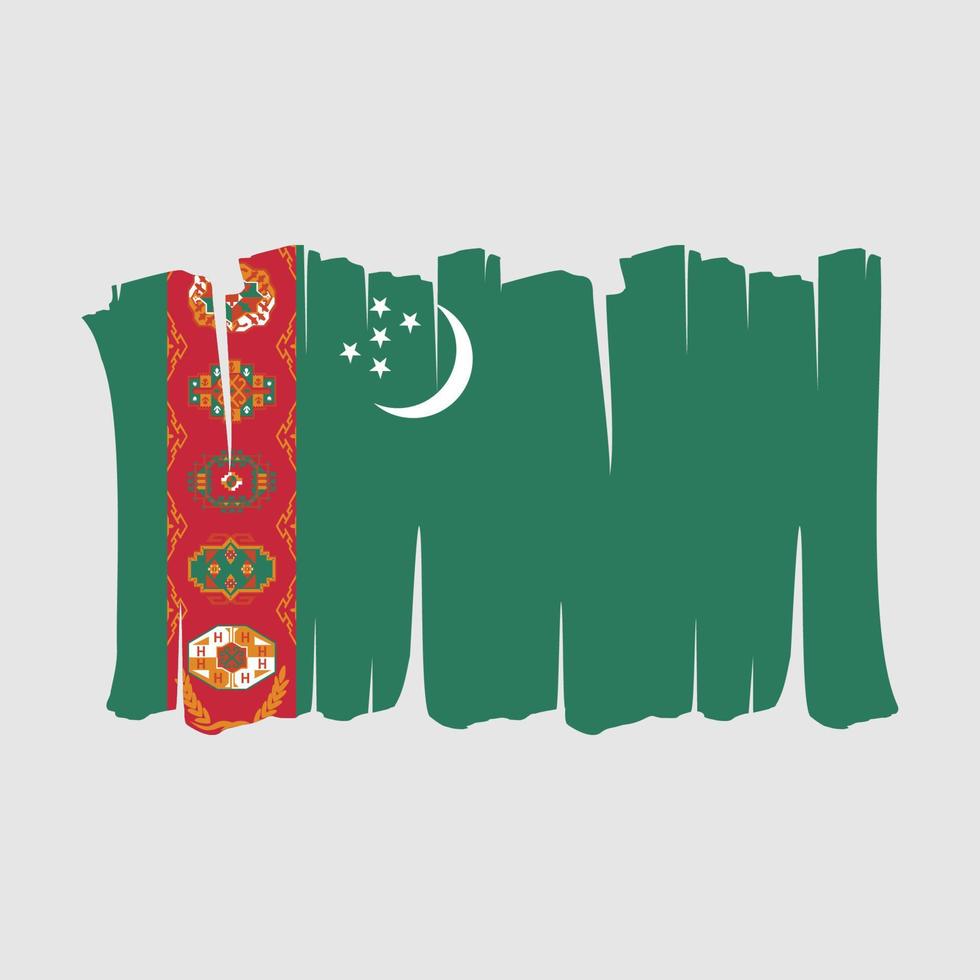 Turkmenistan Flag Brush vector