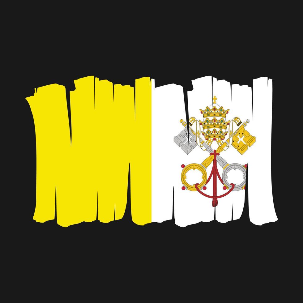 Vatican Flag Brush vector