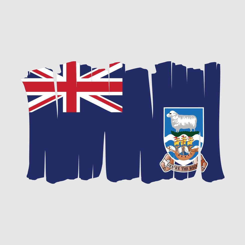 Falkland Islands Flag Brush vector