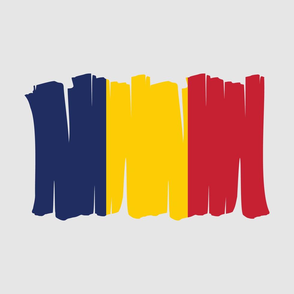 Chad Flag Brush vector