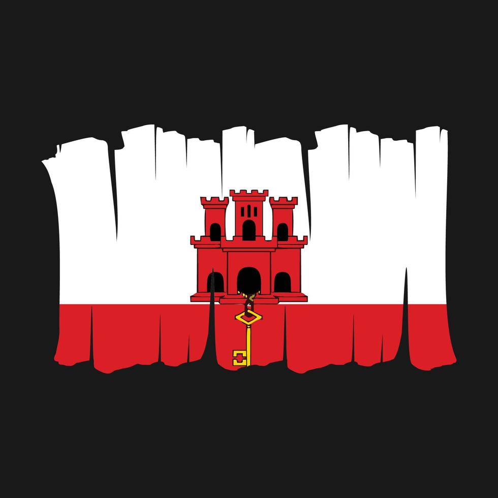 Gibraltar Flag Brush vector