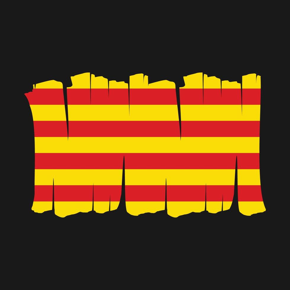 Catalonia Flag Brush vector