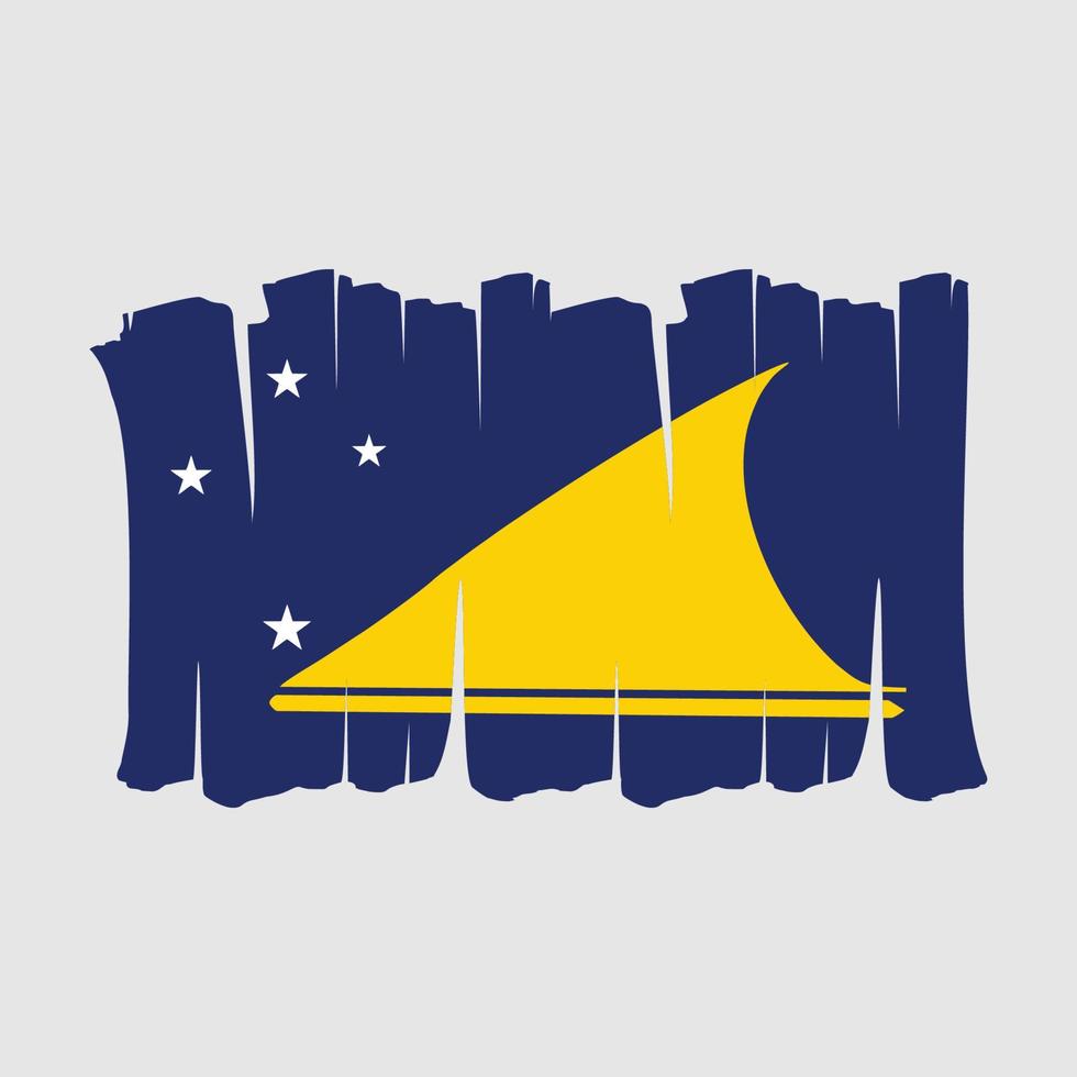 Tokelau Flag Brush vector