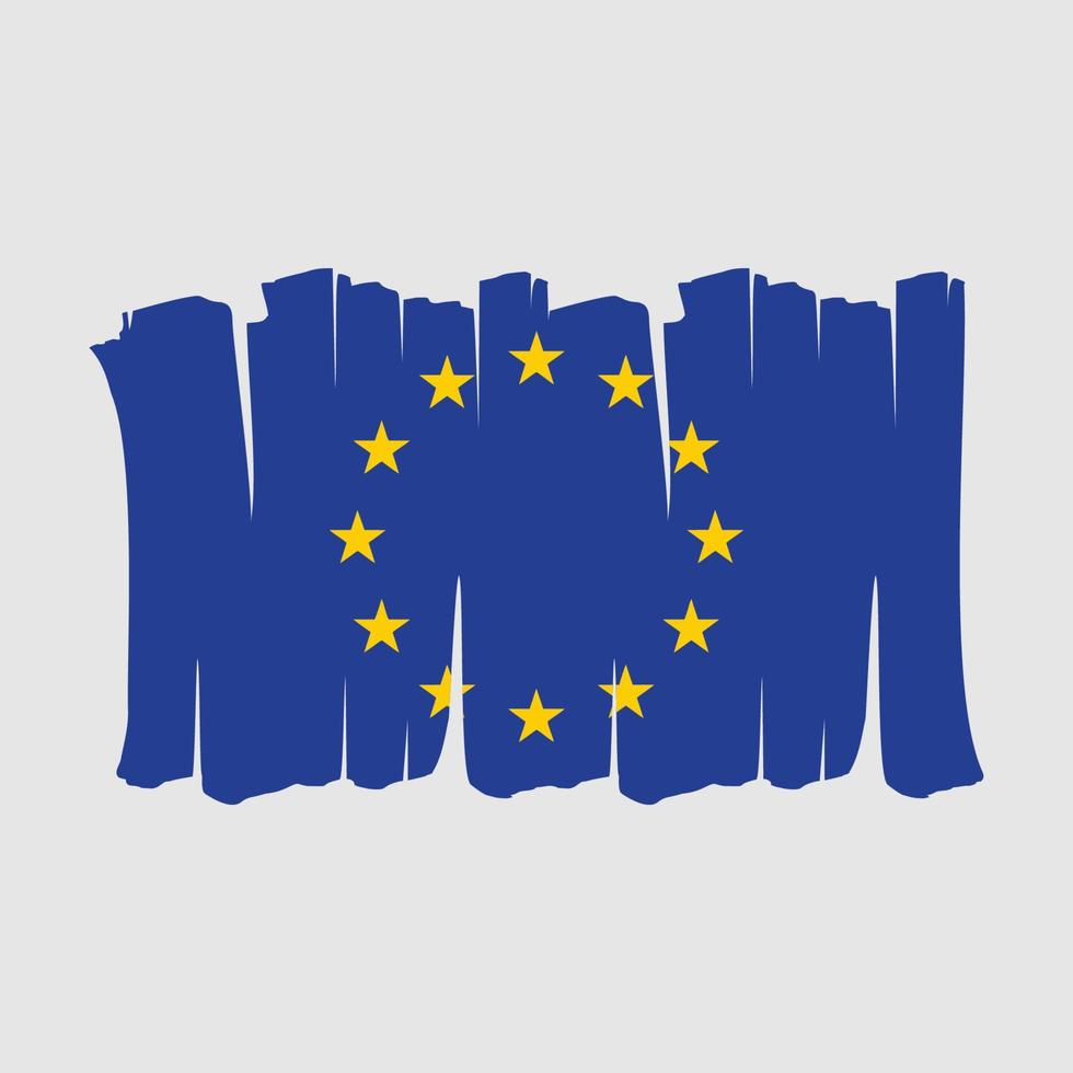 European Flag Brush vector