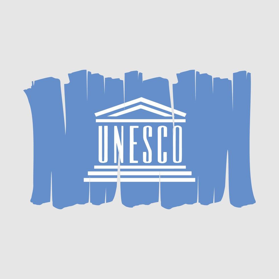 Unesco Flag Brush vector