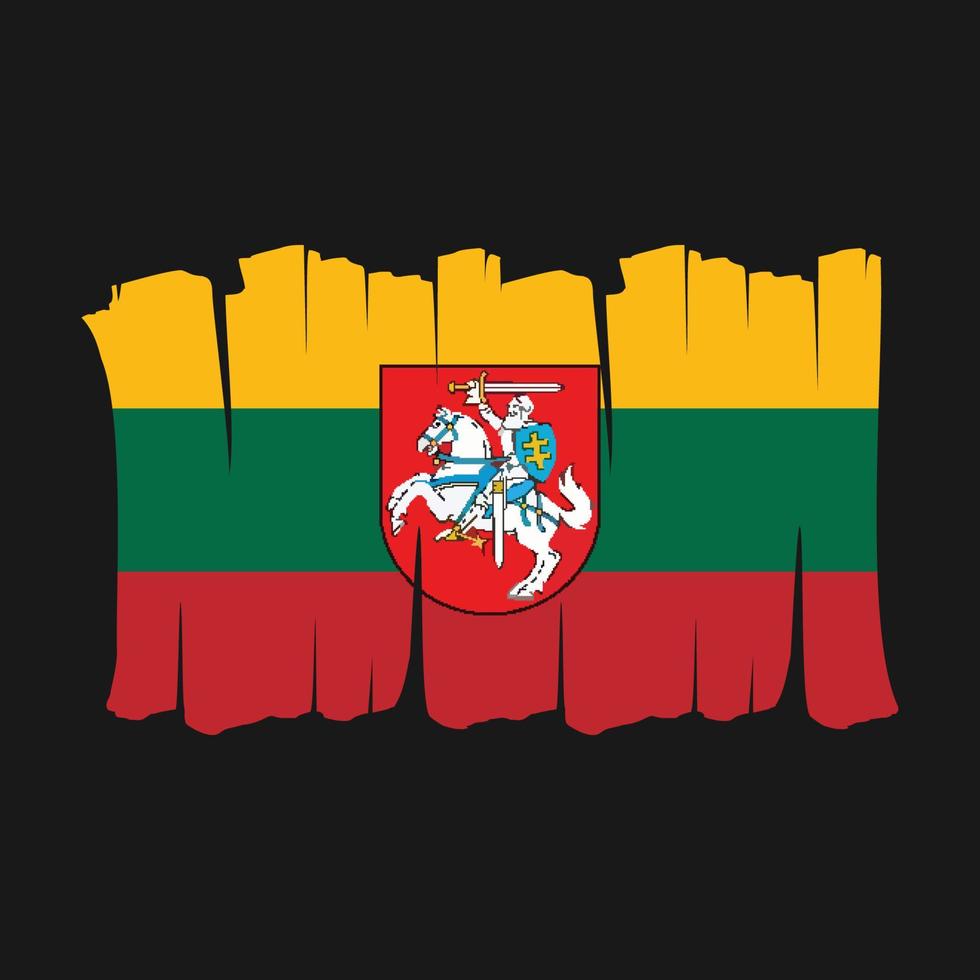 Lithuania Flag Brush vector