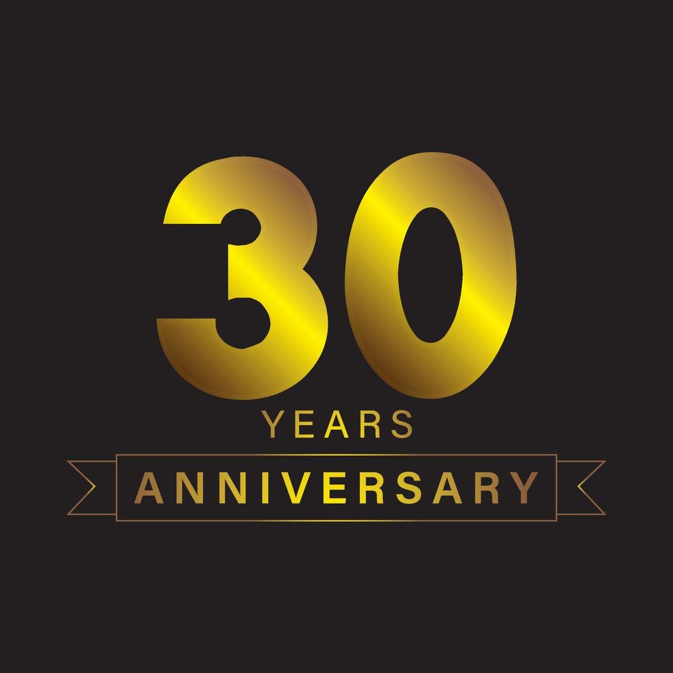 logotipo de aniversario dorado vintage vector