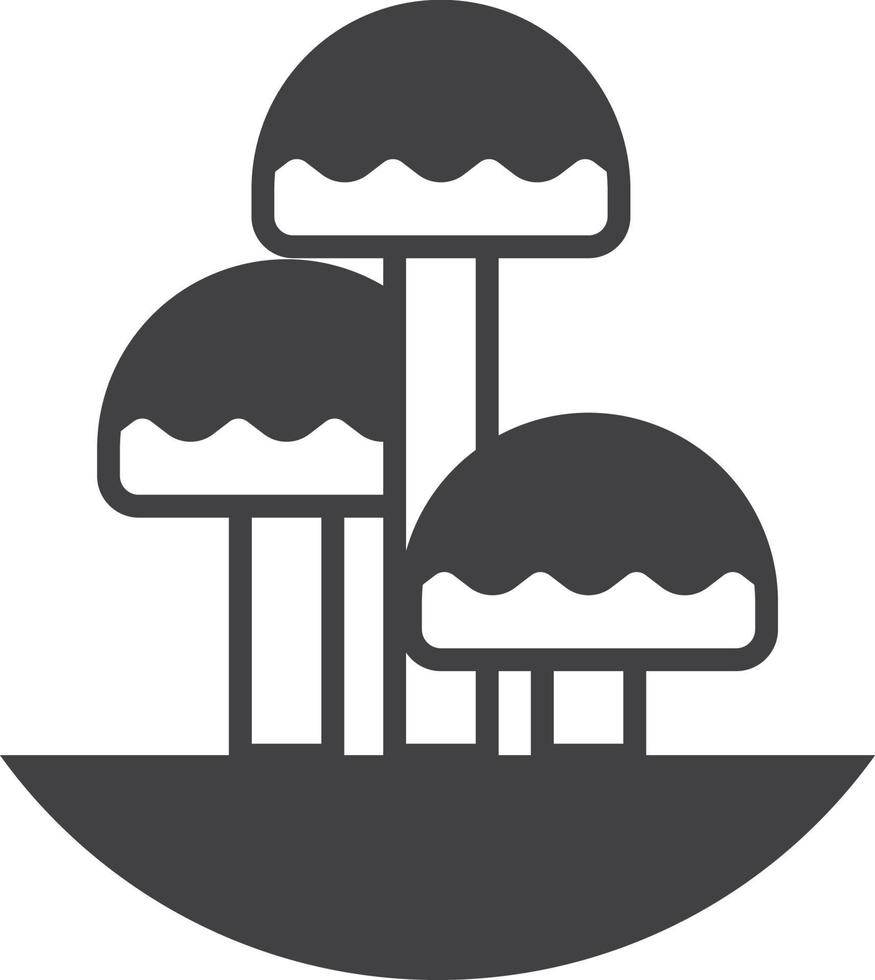 mushroom illustration in minimal style vector
